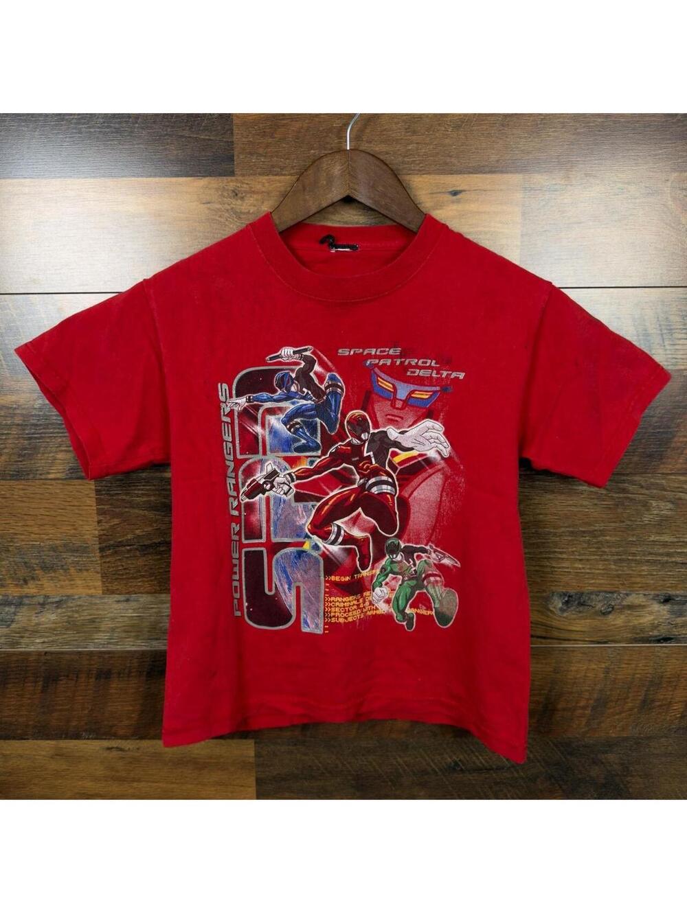 Vintage Y2K Power Rangers SPD Red Kids T-Shirt Graphic Tee